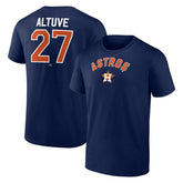 Jose Altuve Houston Astros Winning Streak Name & Number T-Shirt - Navy