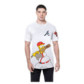 Atlanta Braves MLB x Simpsons Homer Wonderbat T-Shirt - White | New Era