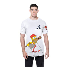 Atlanta Braves MLB x Simpsons Homer Wonderbat T-Shirt - White | New Era
