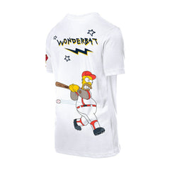 Atlanta Braves MLB x Simpsons Homer Wonderbat T-Shirt - White | New Era
