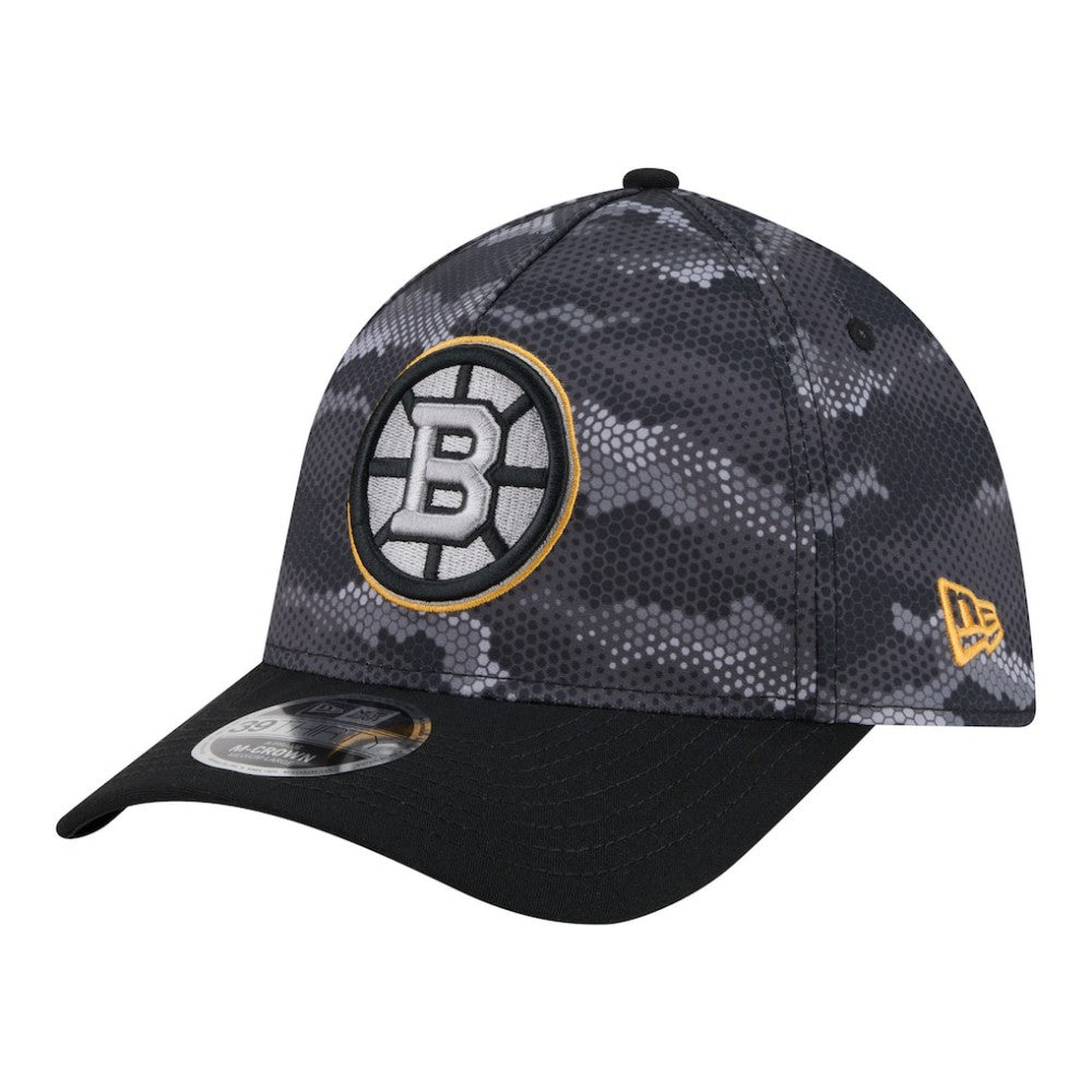 Boston Bruins New Era Zero Dark 39THIRTY Flex Hat Black