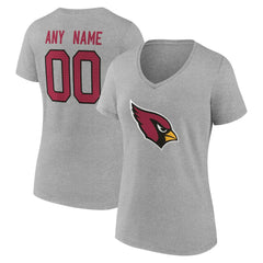 Arizona Cardinals Women's Team Authentic Personalized Name & Number V-Neck T-Shirt - Gray online