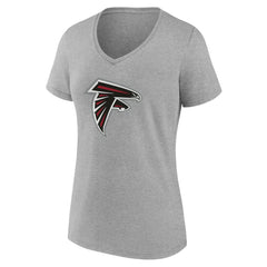 Atlanta Falcons Women's Team Authentic Personalized Name & Number V-Neck T-Shirt - Gray for sale