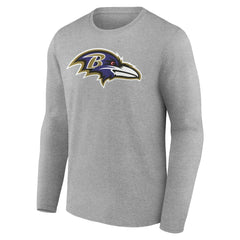 Baltimore Ravens Team Authentic Personalized Name & Number Long Sleeve T-Shirt - Gray online