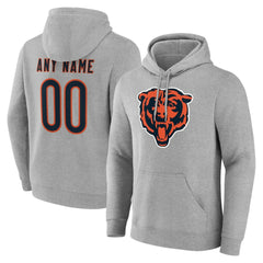 Chicago Bears Team Authentic Personalized Name & Number Hoodie - Gray cheap