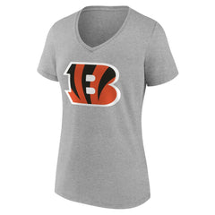 Cincinnati Bengals Women's Team Authentic Personalized Name & Number V-Neck T-Shirt - Gray sale
