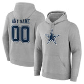 Dallas Cowboys Team Authentic Personalized Name & Number Hoodie - Gray discount