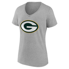 Green Bay Packers Women's Team Authentic Personalized Name & Number V-Neck T-Shirt - Gray outlet