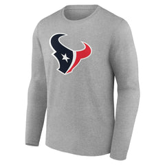 Houston Texans Team Authentic Personalized Name & Number Long Sleeve T-Shirt - Gray sale