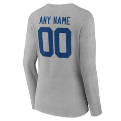 Indianapolis Colts Women's Team Authentic Personalized Name & Number Long Sleeve V-Neck T-Shirt - Gray online