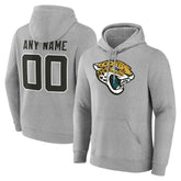 Jacksonville Jaguars Team Authentic Personalized Name & Number Hoodie - Gray sale