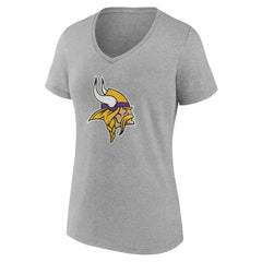 Minnesota Vikings Women's Team Authentic Personalized Name & Number V-Neck T-Shirt - Gray cheap