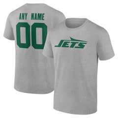 New York Jets Team Authentic Personalized Name & Number T-Shirt - Gray outlet