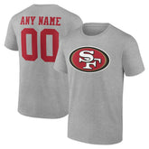 San Francisco 49ers Team Authentic Personalized Name & Number T-Shirt - Gray sale
