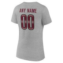 Washington Commanders Women's Team Authentic Personalized Name & Number V-Neck T-Shirt - Gray sale