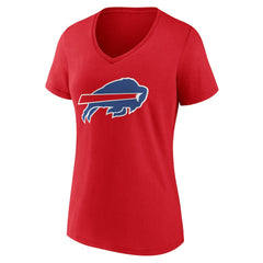 Buffalo Bills Women's Team Authentic Personalized Name & Number V-Neck T-Shirt - Red discount