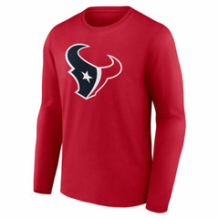 Houston Texans Team Authentic Personalized Name & Number Long Sleeve T-Shirt - Red online