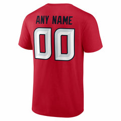 Houston Texans Team Authentic Personalized Name & Number T-Shirt - Red discount