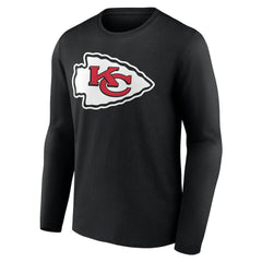 Kansas City Chiefs Team Authentic Personalized Name & Number Long Sleeve T-Shirt - Black sale