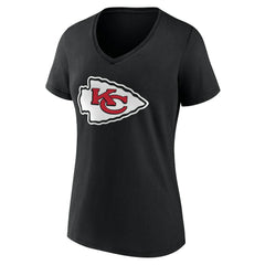 Kansas City Chiefs Women's Team Authentic Personalized Name & Number V-Neck T-Shirt - Black for sale