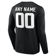 Minnesota Vikings Team Authentic Personalized Name & Number Long Sleeve T-Shirt - Black outlet
