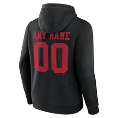 San Francisco 49ers Team Authentic Personalized Name & Number Hoodie - Black cheap
