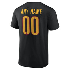 Washington Commanders Team Authentic Personalized Name & Number T-Shirt - Black outlet