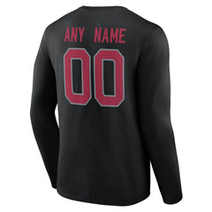 Arizona Cardinals Team Authentic Personalized Name & Number Long Sleeve T-Shirt - Black online