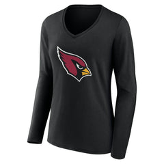 Arizona Cardinals Women's Team Authentic Personalized Name & Number Long Sleeve V-Neck T-Shirt - Black cheap