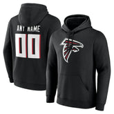 Atlanta Falcons Team Authentic Personalized Name & Number Hoodie - Black cheap