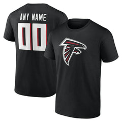 Atlanta Falcons Team Authentic Personalized Name & Number T-Shirt - Black discount