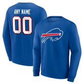 Buffalo Bills Team Authentic Personalized Name & Number Sweatshirt - Royal for sale