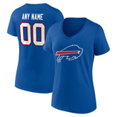 Buffalo Bills Women's Team Authentic Personalized Name & Number V-Neck T-Shirt - Royal online