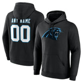 Carolina Panthers Team Authentic Personalized Name & Number Hoodie - Black cheap