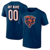 Chicago Bears Team Authentic Personalized Name & Number T-Shirt - Navy cheap