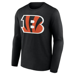 Cincinnati Bengals Team Authentic Personalized Name & Number Long Sleeve T-Shirt - Black for sale