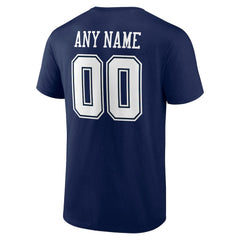 Dallas Cowboys Team Authentic Personalized Name & Number T-Shirt - Navy on sale