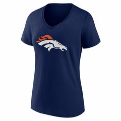 Denver Broncos Women's Team Authentic Personalized Name & Number V-Neck T-Shirt - Navy outlet