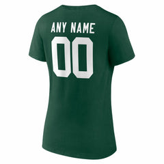 Green Bay Packers Women's Team Authentic Personalized Name & Number V-Neck T-Shirt - Green for sale
