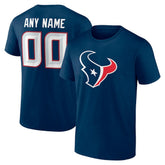 Houston Texans Team Authentic Personalized Name & Number T-Shirt - Navy outlet