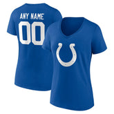 Indianapolis Colts Women's Team Authentic Personalized Name & Number V-Neck T-Shirt - Royal online