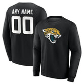 Jacksonville Jaguars Team Authentic Personalized Name & Number Sweatshirt - Black cheap