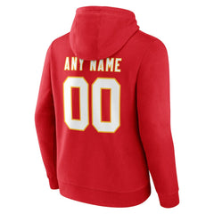 Kansas City Chiefs Team Authentic Personalized Name & Number Hoodie - Red sale