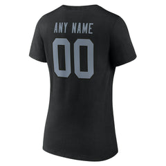 Las Vegas Raiders Women's Team Authentic Personalized Name & Number V-Neck T-Shirt - Black online