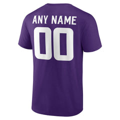 Minnesota Vikings Team Authentic Personalized Name & Number T-Shirt - Purple online
