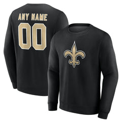 New Orleans Saints Team Authentic Personalized Name & Number Sweatshirt - Black sale