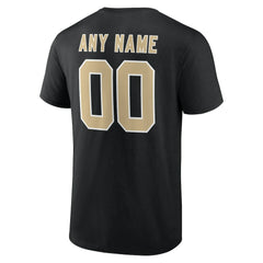 New Orleans Saints Team Authentic Personalized Name & Number T-Shirt - Black online
