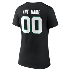 New York Jets Women's Team Authentic Personalized Name & Number V-Neck T-Shirt - Black cheap
