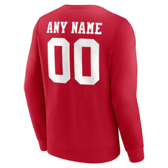 San Francisco 49ers Team Authentic Personalized Name & Number Sweatshirt - Scarlet cheap