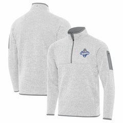 Los Angeles Dodgers Antigua 2025 World Series Champions Fortune Quarter-Zip Jacket - Heather Gray
